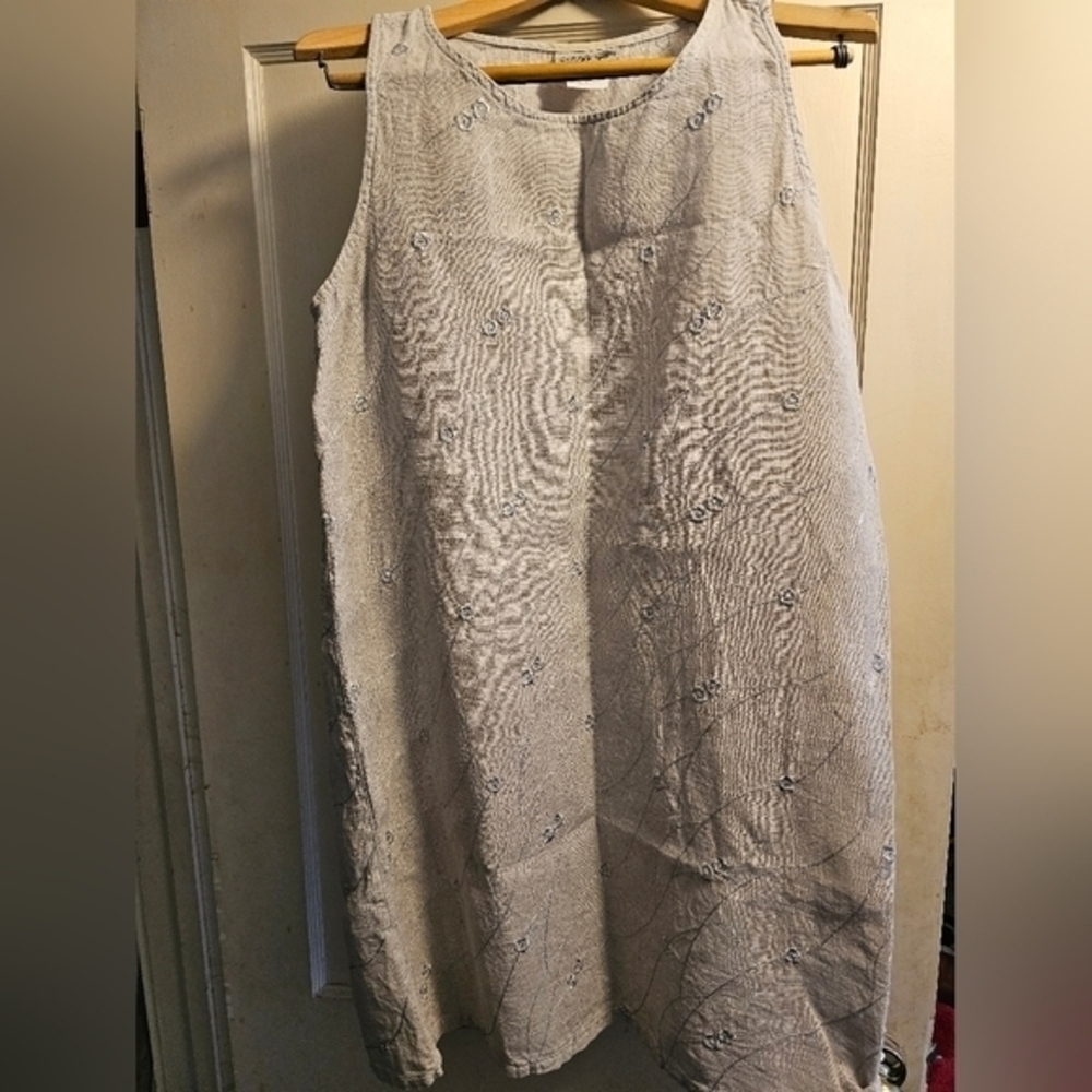 Linen, vintage lilac 100 percent linen‎ dress/shift